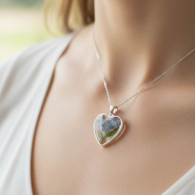Pendants with Real Flowers